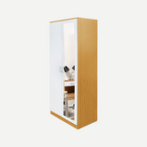 2 Door Mirrored Wardrobe Oak - Divansahab